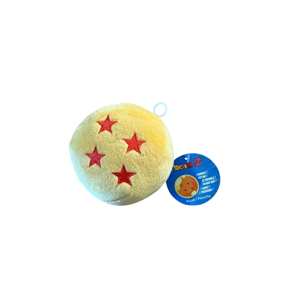 Dragonball Z 4 Star Dragon Ball Rumbling Plush 4" Diameter New